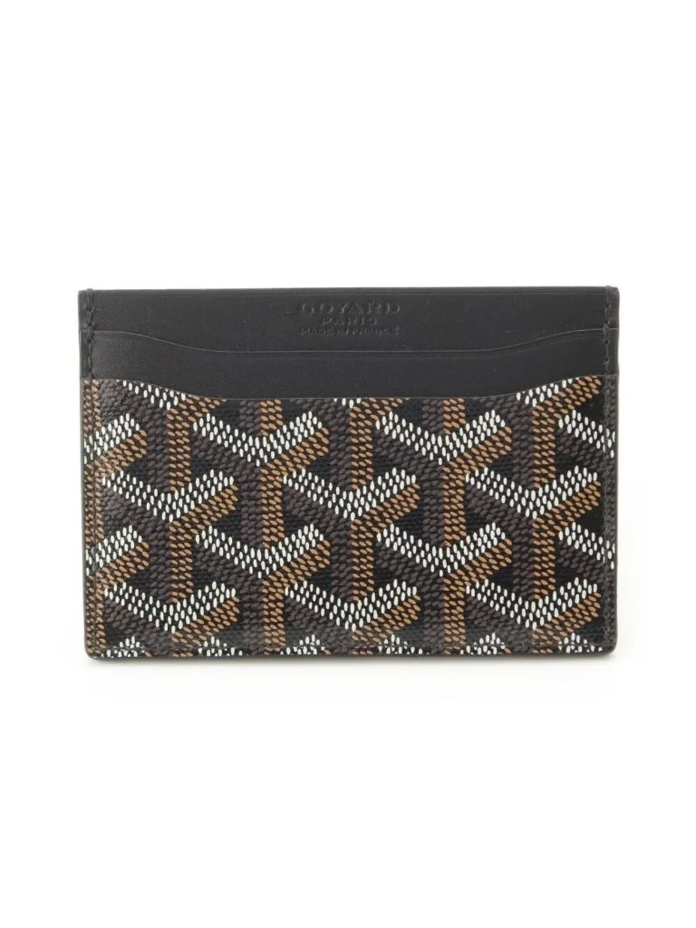 Goyard Saint Sulpice Leather Card Case Black